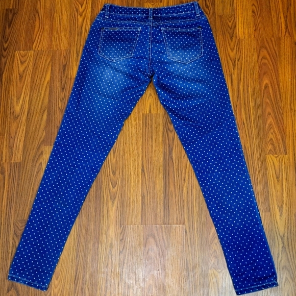 Celebrity Pink Women’s Skinny Jeans Size 5 Polka Dot Blue Stretch Denim A50 - Picture 5 of 9